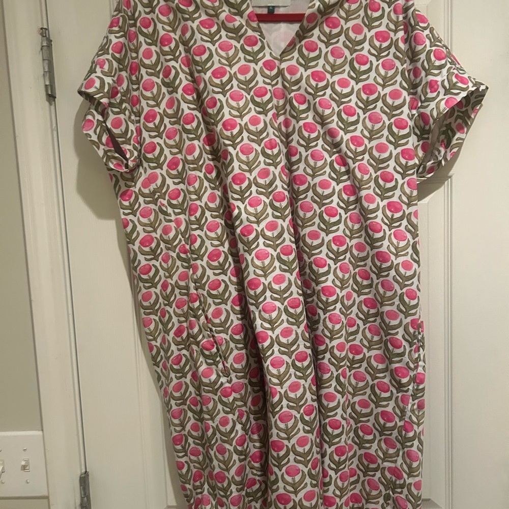 Brooke Wright Floral Pink and Green Dress